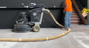 Concrete Cleaning & Prep with Diamond Grinding Machine