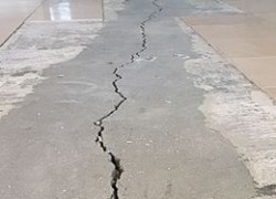 Cracked Concrete Floor Ready for Epoxy Repair